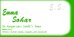 emma sohar business card